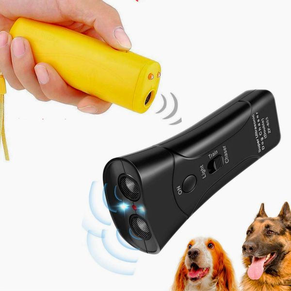

2020 3 in 1 anti barking sbark ultrasonic pet dog repeller training device trainer with led ing