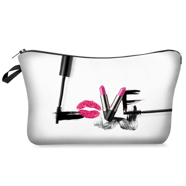 

ladies pouch 3d printing makeup bags women cute cosmetics pouchs for traveling necessaries makeup organizer bag