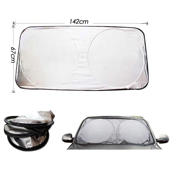 

new universal car styling front rear window sun shade foldable sunshade auto windshield block cover visor solar protection film