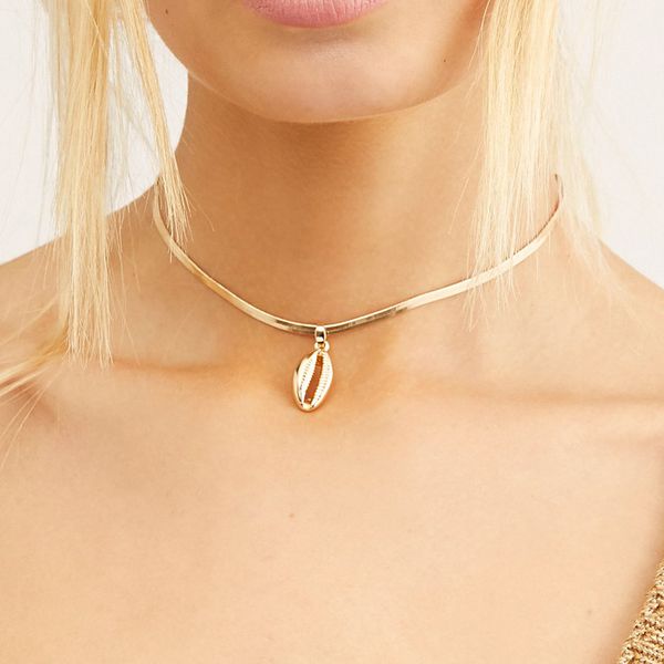 

artilady pendant necklace for women shell necklace gold snake chain jewelry party gift drop shipping, Silver