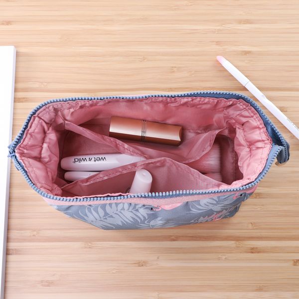 

cosmetic small portable storage bag hand storage simple large capacity makeup bag wvgel, Red;black