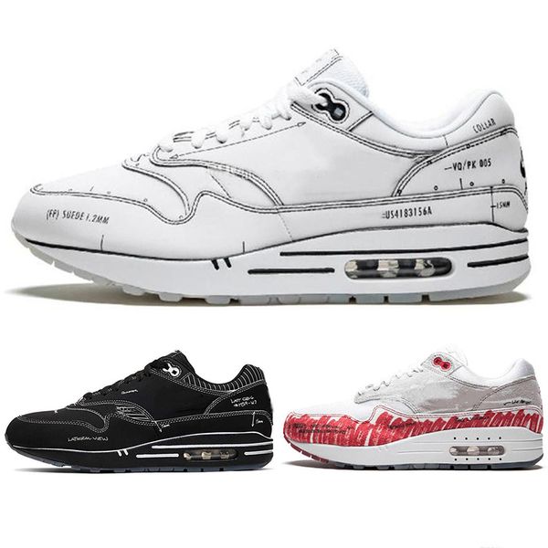 

tinker sketch to shelf atmos 1 red black white mens running shoes for men trainers women designer sneakers size5.5-11