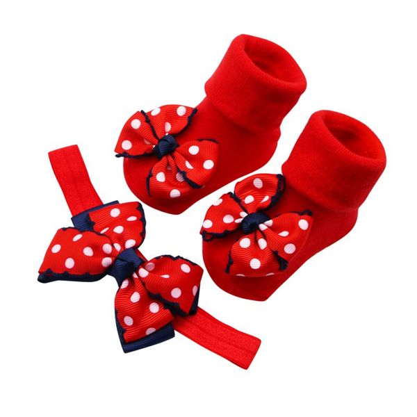 

2pcs baby socks cartoon non slip floor cartoon kids toddlers+hairband props set autumn spring newborn 0-6-12month, Pink;yellow