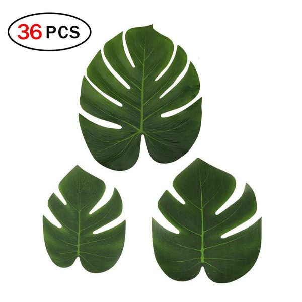 

36pcs artificial monstera leaf with diy plant decoration for home wedding party colorful