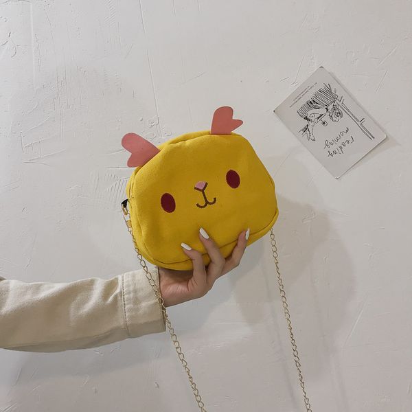 

funny small bag women's new wild shoulder bag cute messenger canvas