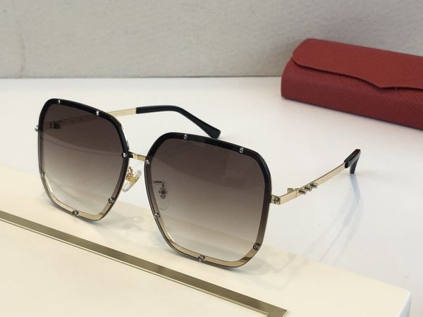 

luxury sunglasses mens sunglasses women classic style plank metal frame 0821 uv400 protection outdoor eyewear with box, White;black