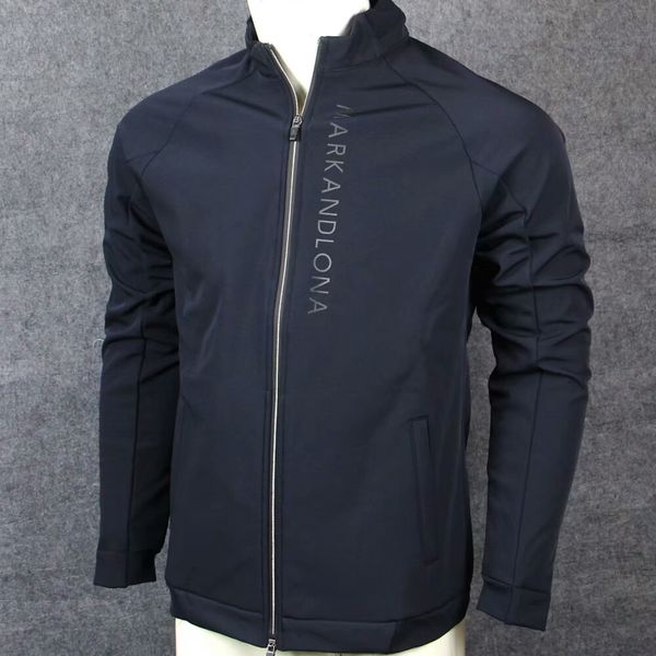 

new skull zipper golf mark lona jacket sport play clothing full sleeve keep warm golf trainning jacket for men, Red;blue