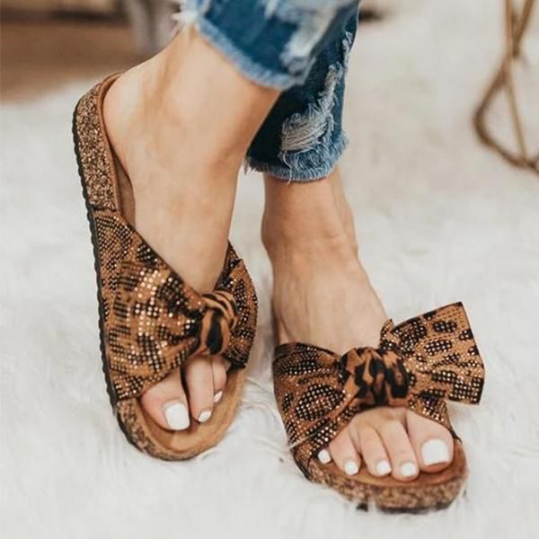 

summer slippers women bow sandals slipper indoor outdoor beach floral shoes female slip on flops ring toe strappy flat sandals, Black