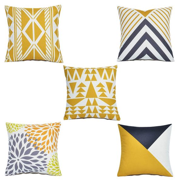 

nordic geometric stripe christmas pillow cover home decorative throw pillows linen pillow case office cushion cover