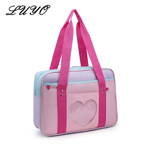 

preppy style pink travel shoulder school bags for women bag girls canvas large capacity casual luggage organizer handbags totes