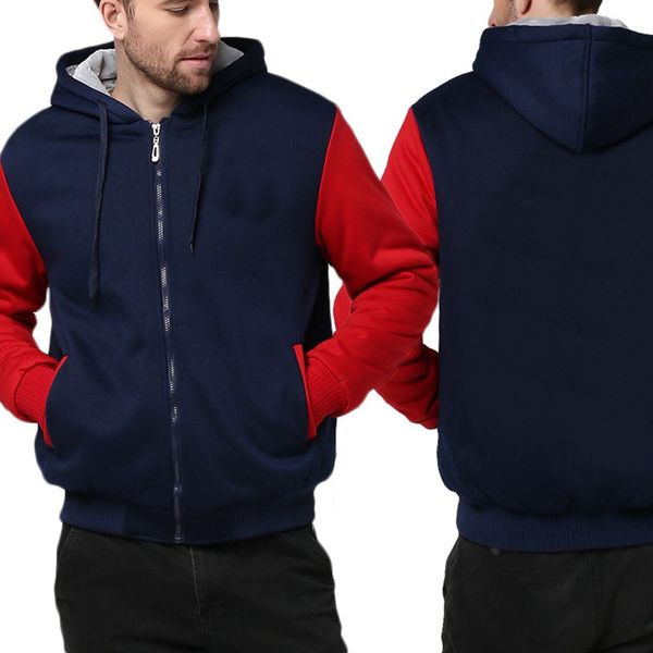 

thick large size men sweatshirts warm fleece parkas hooded hoodies jackets plus big 7xl 8xl 9xl winter autumn sweatshirt outwear, Black