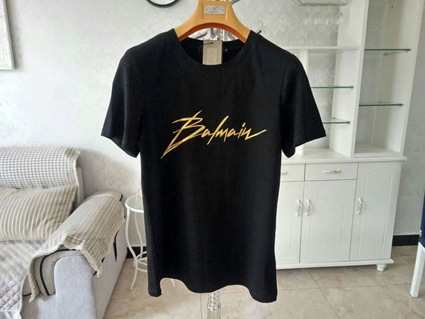 

Balmain t hirt ummer traight fa hion black white motorcycle men women tee cotton hero man apparel, White;black