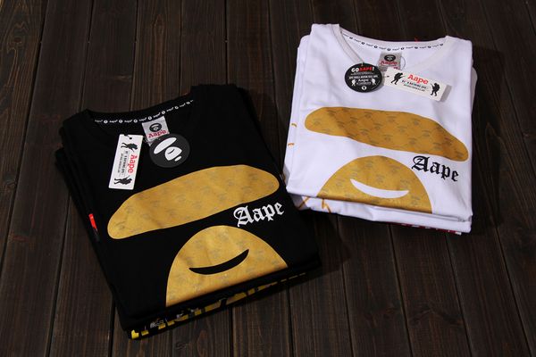 

20/aape luxury italy retro designer kanye sweatshirt men kobe letter sweatshirt embroidered platform luminous tees, White;black