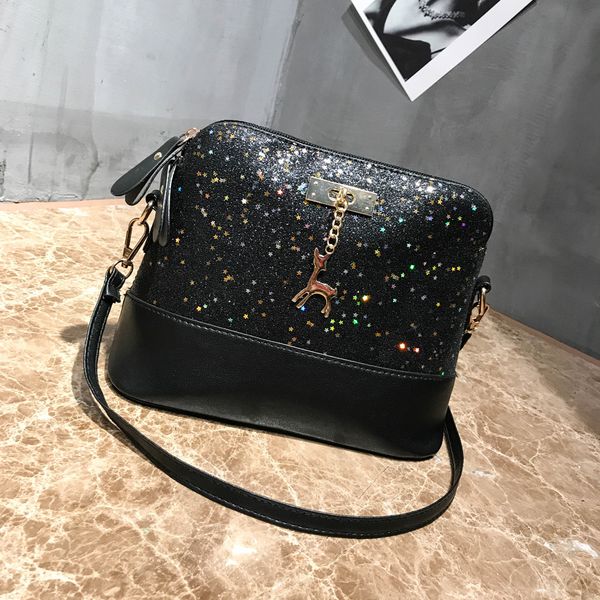 

25#luxury handbags women bags leather designer women crossbody shoulder messenger bags shell shape lady mini bag with deer toy
