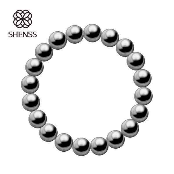 

shenss quality shell pearl bracelet elastic women's bracelets of various sizes black color