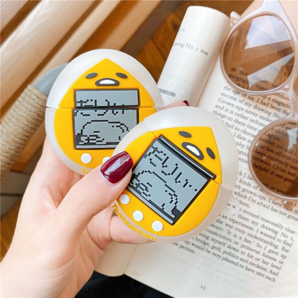 

silicone cute cartoon yellow chicken game machine bluetooth wireless headset cover for apple airpods 1 2 charging case