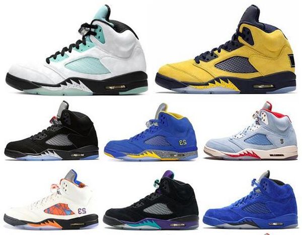 

new air5 5s wings international flight mens basketball shoes ice blue university red men sports sneakers designer trainers boots
