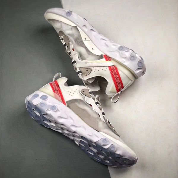 

2018 Top Fashion Undercover X React Element 87 Black White AQ1090-100,AQ1090-001 Men Women Running Shoes Authentic Sneakers With Box