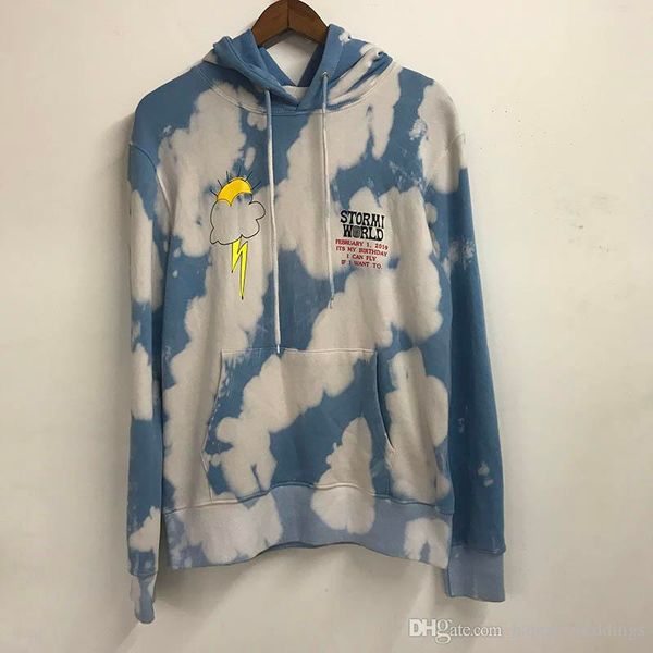 

travis scott astroworld cloud tie dye hoodies men women casual streetwear hip hop 3d graffiti astroworld sweatshirts pullover, Black