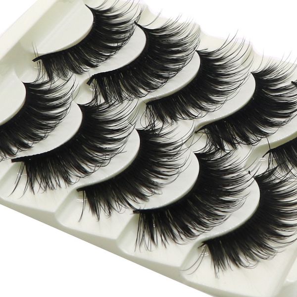 

vip link 5 pairs full strip thick black false eyelashes 3d mink hair fake eyelashes eye beauty lashes tools