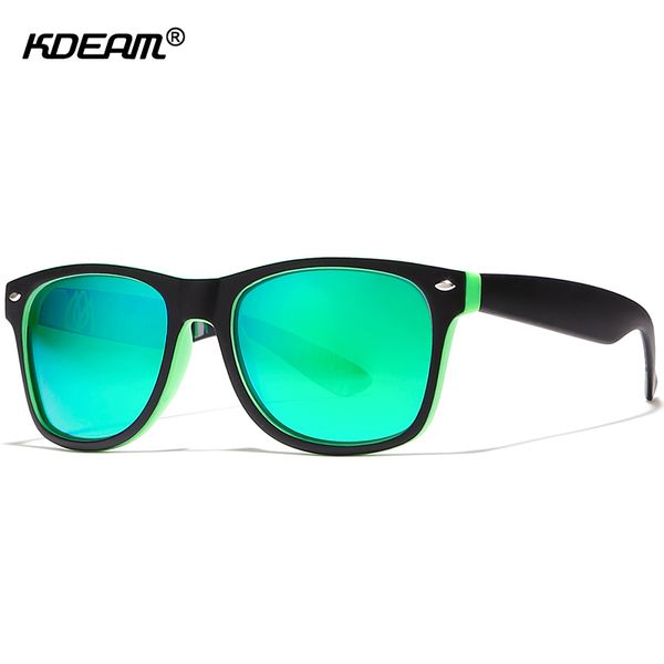

kdeam glare-reducing polarized sunglasses men 54mm lens driver glasses for full color clarity sunglass with gift box kd1012, White;black