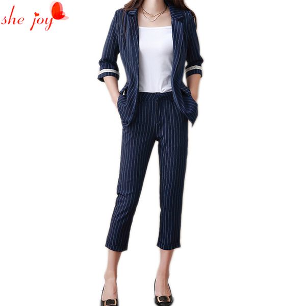 

управление леди весна осень blazer брюки установить 2рс костюм blaser + брюки strip стильные женские блейзеры костюм набор из двух частей же, White;black