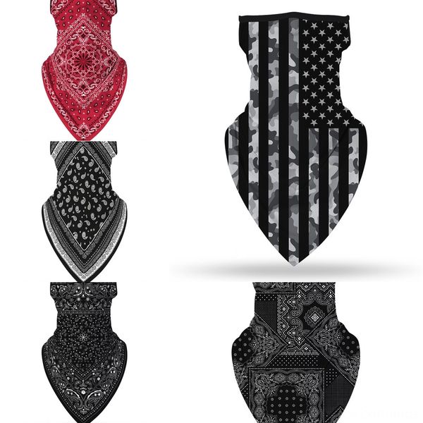 

5en6m mask bandana scarf digital printed face fashion outdoor breathing headwear sports tube workout for scarf yoga running hiking, Black