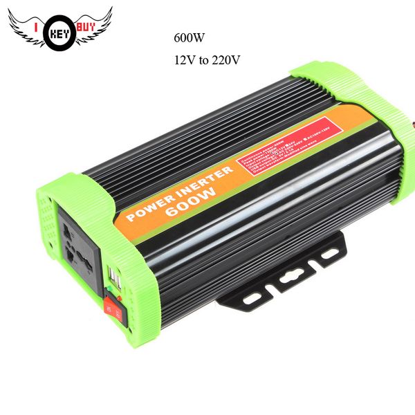 

600w power inverter dc 12v to 220v car inverter with 2.1a dual usb car adapter
