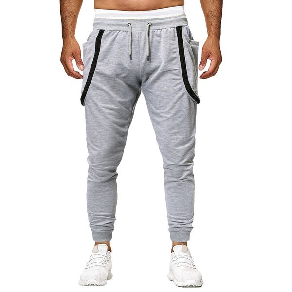 

Fashion Mens Sport Sweatpants Slim Drawstring Jogging Pant Solid Gym Pants Free Shipping Casual Male Sportswear