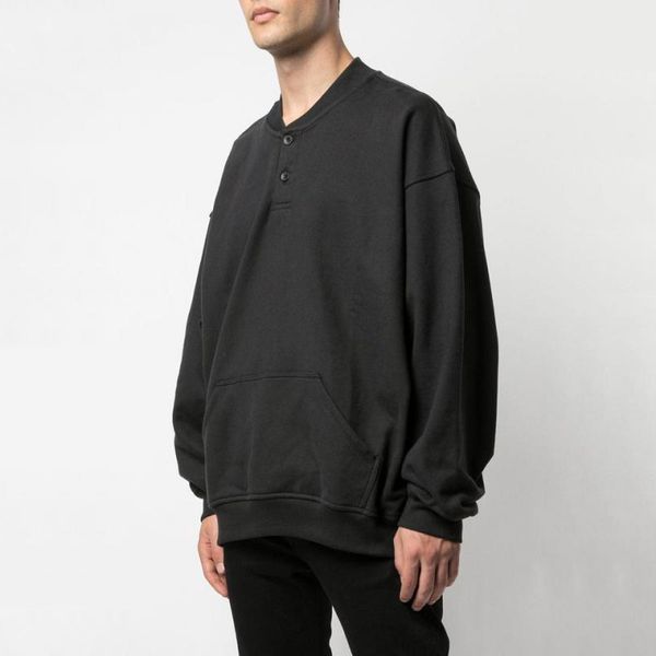 

мужские толстовки дизайнер противотуманные основы 6-й стенд воротник толстовки хай-стрит мода марка толстовка с капюшоном пуловер свитер s-х, Black