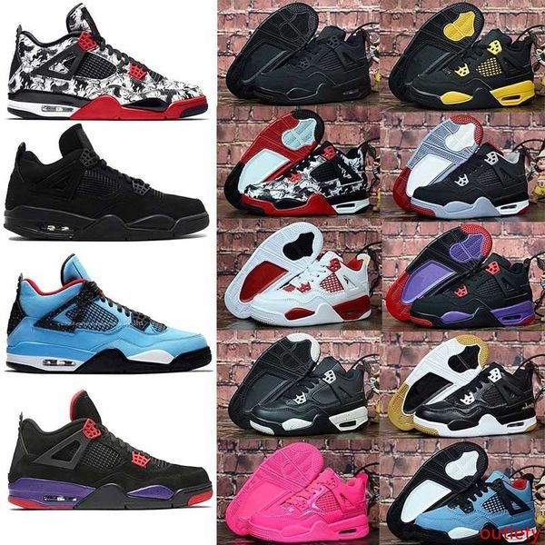 

2019 baby shoes children 4s kids sneakers basketball shoes iv travis scott shoes boys girls sports trainers youth sneakers size 28-35