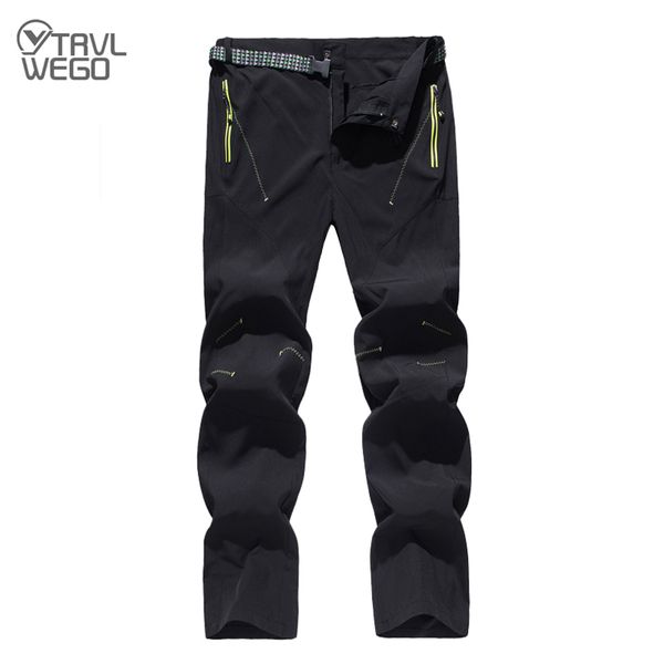 

trvlwego spring summer quick dry waterproof hiking pants men elastic outdoor hunting trousers climbing fishing trekking pants, Black;green