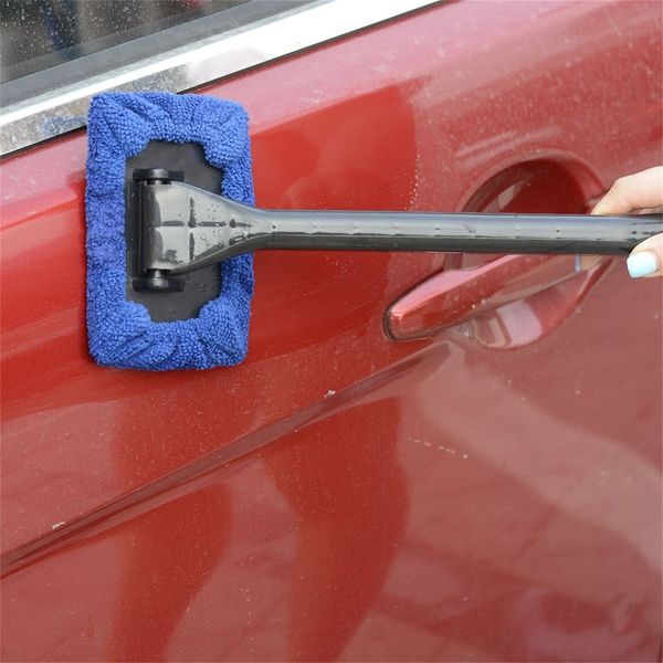 

microfiber auto window car cleaning long handle car wash brush dust care windshield towel handy washable cleaner