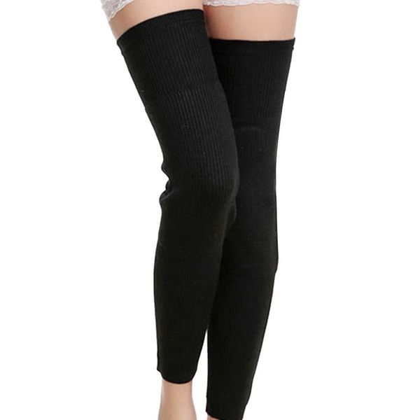 

women high elastic outdoor knee warmer leg gray, black warmer, Black;gray