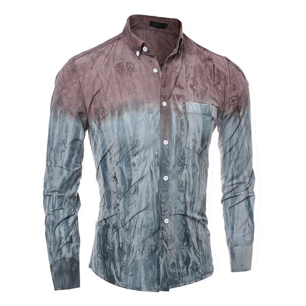 

men shirts 3d tie-dye men's casual long-sleeve shirts, White;black