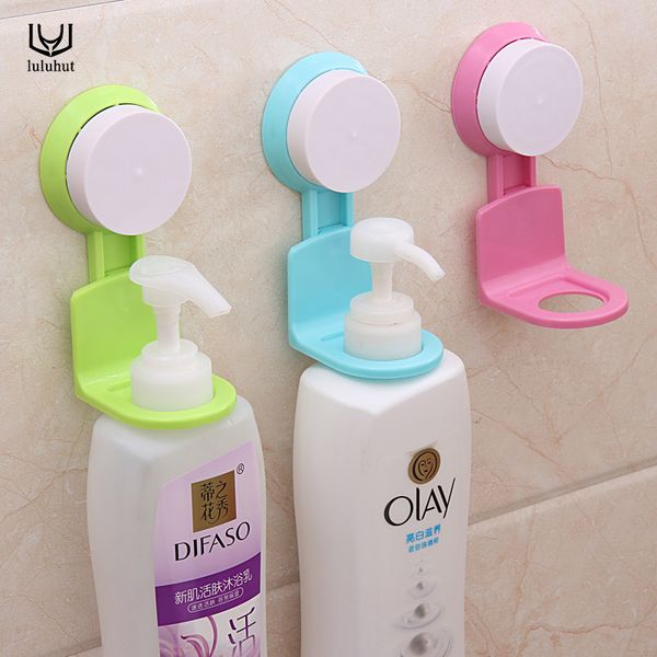 

luluhut bathroom wall mounted shower gel shampoo bottle holder wall super suction cup seamless kitchen bathroom shelves hanger