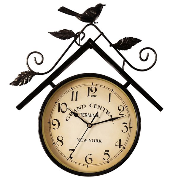 

3d metal creative wall clock silent design vintage kitchen clock cuckoo pow wall clocks relogio parede home decor