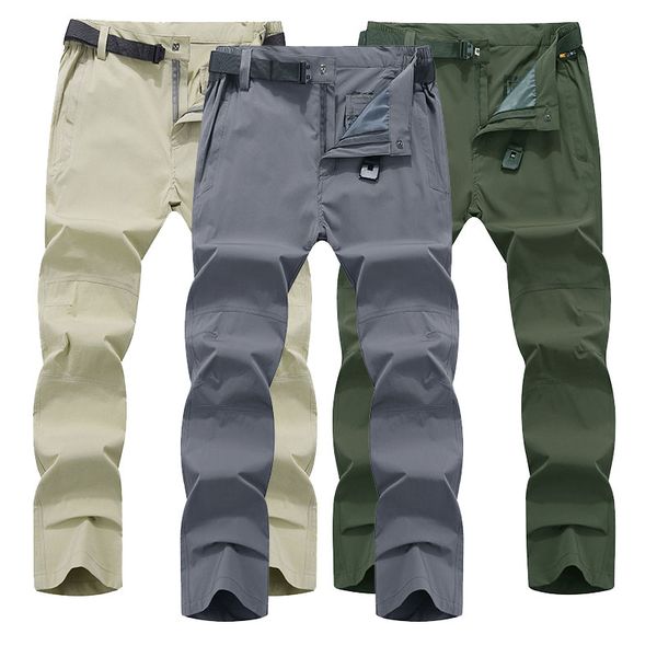

новый открытый trekking кемпинг рыбалка softshell quick dry брюки одежда мужской, thin лето водонепроницаемые походные брюки мужчины, Black;green