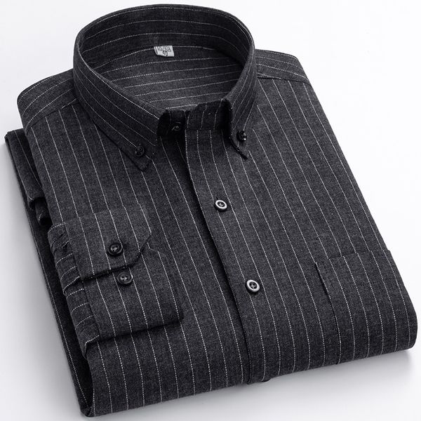 

mens shirt 100% cotton plus size 4xl 5xl retro vintage casual fashion stripes dark grey asian size scs111, White;black