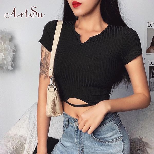 

women's t-shirt v neck black crop tshirt women short sleeve tee shirt femme 2021 summer basic streetwear asts28020, White