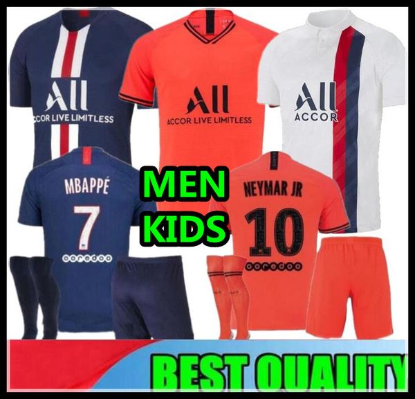 

19 20 maillots de football kit soccer jersey 2019 2020 paris mbappe icardi marquinhos jersey camisetas de futbol shirt men kids sets, Black;yellow