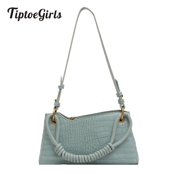 

tiptoegirls woven handle bag alligator pattern bag new design fashion women shoulder dropshipping sale woman handbags
