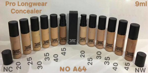 

m brand new makeup liquid foundation pro longwear concealer cache-cernes 9ml foundation nc nw colors dhl