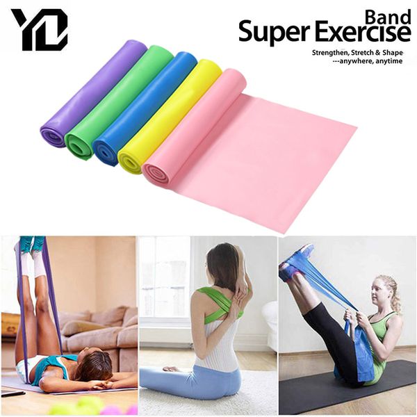 

1.5-2m yoga pilates fitness rubber resistance bands fitness gym training elastic band for workout crossfit gym elastic band