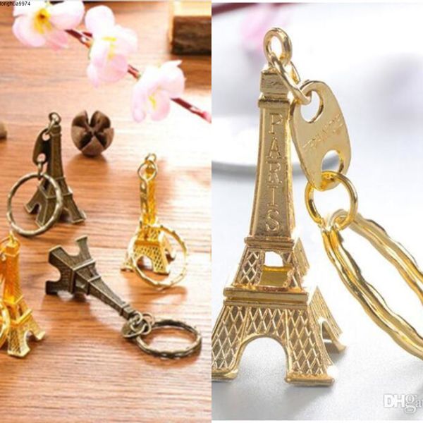 

paris keychain stamped eiffel france tower gold sliver bronze key ring gifts christmas party favor fashion novelty gadget gift lxl920q-1, Silver
