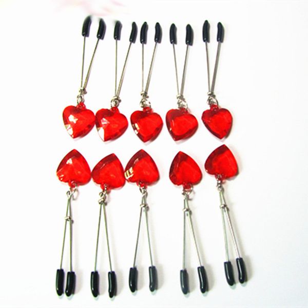 

bondage bimodal pinzas nipple toy heart-shaped restraints clip toys clamp,labia pezones clips,couples games hrmel