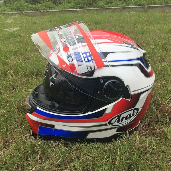 

2018 safety double glasses full face helmets motorcycle helmet with inner sun visor racing helmet ing