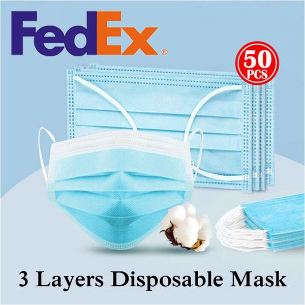 

wholesale disposable face masks 3 layers non woven mouth dust proof earloops safety masks in 48 hours