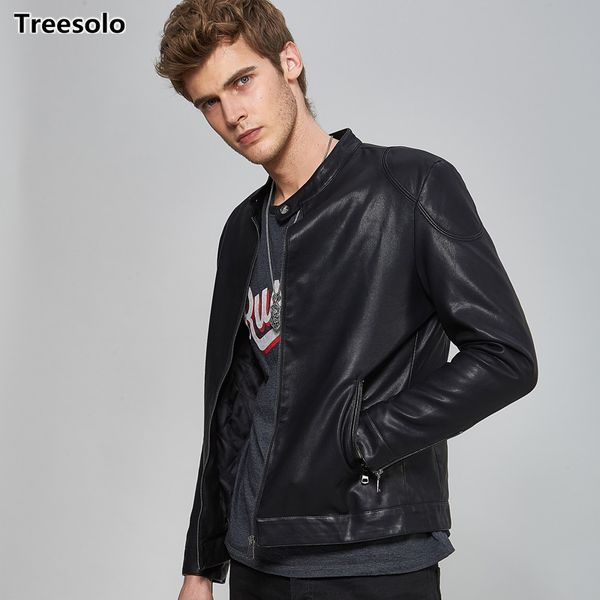 

new arrival male pu leather jacket fashion rock leather jackets and coats men clothes 2018 biker jacket for man dropshipping 815, Black