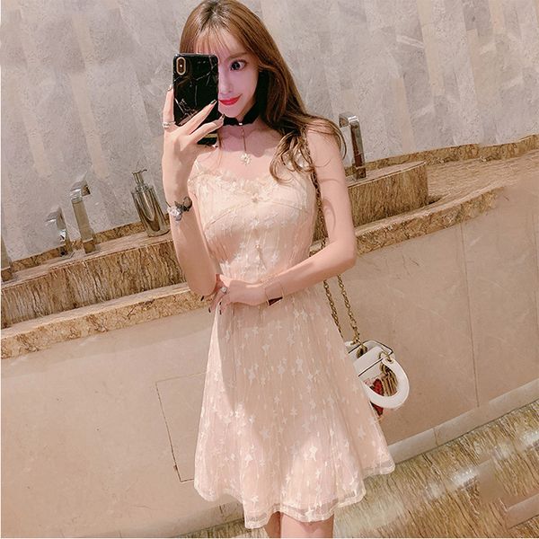 

219 new style nightclub camisole lace v-neck slim fit slimming dress a13h418t, Black;gray